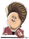 Cartoon: Dilma Rousseff (small) by Marcelo Rampazzo tagged dilma,roussef,politics,brazil,president