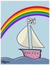 Cartoon: Rainboat (small) by Marcelo Rampazzo tagged rainboat