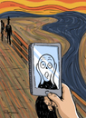 Cartoon: Smile (small) by Marcelo Rampazzo tagged munch,screen,art,history,selfie,picture