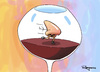 Cartoon: Somelier (small) by Marcelo Rampazzo tagged wine,somelier,nose,feelings