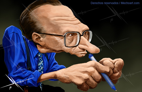 Cartoon: Larry King (medium) by Mecho tagged larry,king