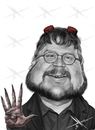 Cartoon: Guillermo del Toro (small) by Mecho tagged guillermo,del,toro,cine,movie
