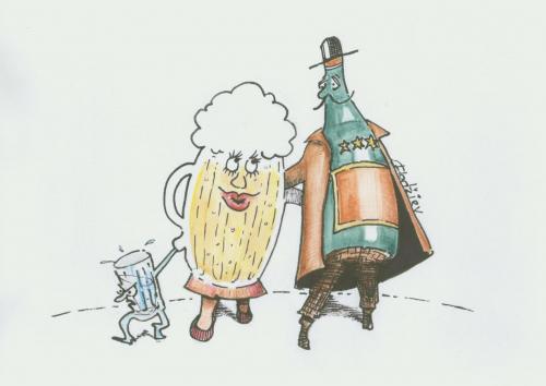 Cartoon: beer family? (medium) by ivo tagged wau