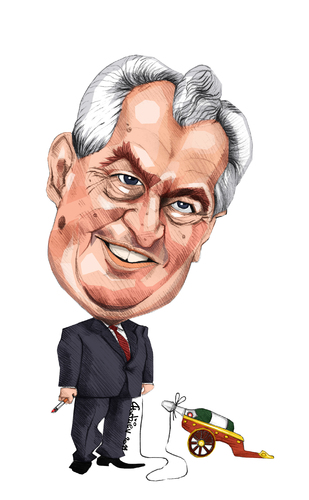 Cartoon: Milos Zeman (medium) by ivo tagged wow