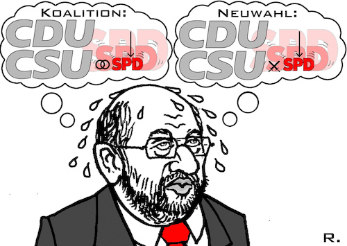 Cartoon: SPD-Dilemma (medium) by RachelGold tagged deutschland,bundestag,wahl,regierung,koalition,cdu,csu,spd,schulz
