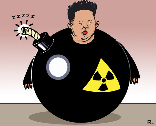 Cartoon: time bomb (medium) by RachelGold tagged north,korea,nuclear,test,kim,jong,un