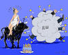 Cartoon: EU Birthday Party (small) by MarkusSzy tagged eu,60,years,anniversary,rome,europe,bull,birthdaycake,fight,cloud