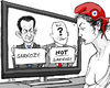 Cartoon: Mariannes Decision (small) by MarkusSzy tagged france,presidency,election,sarkozy