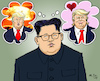 Cartoon: Undecided Kim (small) by MarkusSzy tagged northern,korea,usa,kimjongun,trump,war,peace,missiles,peacetalks,undecided