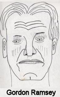 Cartoon: Caricature - Gordon Ramsey (medium) by chriswannell tagged cartoon,caricature,gordon,ransey