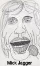 Cartoon: Caricature - Mick Jagger (small) by chriswannell tagged cartoon caricature mick jagger