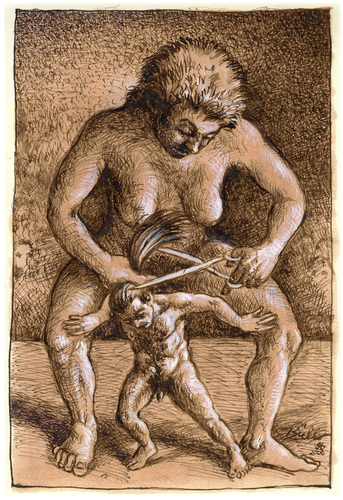 Cartoon: Samson und Delila (medium) by Thomas Bühler tagged bezihung,frau,mann,legenden,mythen