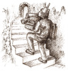 Cartoon: Aufstieg (small) by Thomas Bühler tagged aufstieg,lebensweg,kariere,oben,aufwärts,balast,tragen,belastung