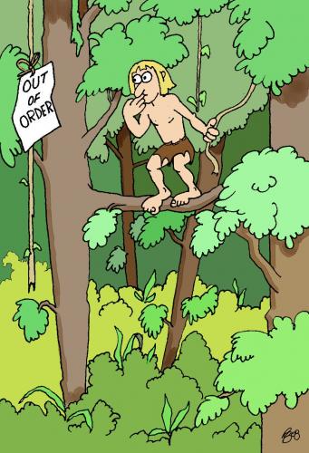 Cartoon: Tarzan! (medium) by aarbee tagged apeman