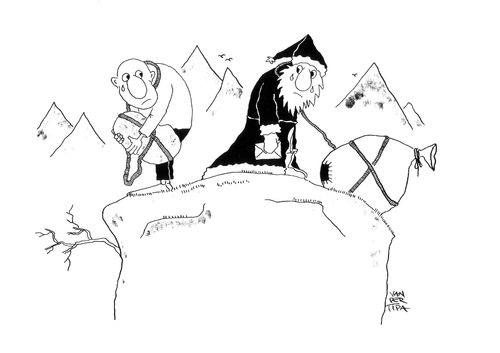 Cartoon: Suicide (medium) by van der Tipa tagged christmas,present,depression