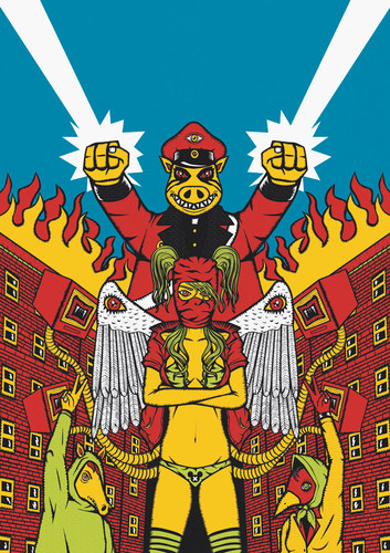 Cartoon: fight for your freedom (medium) by elmoro tagged illustration,illustrator,digital,vector,art