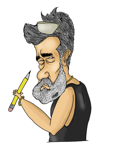 Cartoon: Cartoonist (medium) by Nayer tagged cartoonist,lucido,romania,nayer,sudan