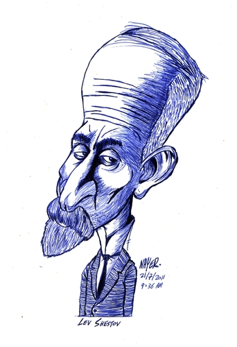 Cartoon: Lev Shestov - sketch (medium) by Nayer tagged lev,shestov,writer,russia,russian,talal,nayer,sudan