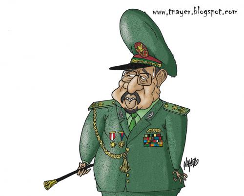 Cartoon: Omar al-Bashir (medium) by Nayer tagged omar,albashir,president,sudan,darfur,killer,thug,rape
