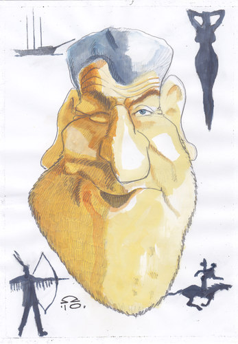 Cartoon: Andria Maurovic (medium) by zed tagged andria,maurovic,dubrovnik,zagreb,croatia,artist,cartoonist,portrait,caricature