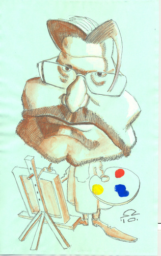 Cartoon: David (medium) by zed tagged david,baldinger,artist,usa,caricaturist,portrait,caricature