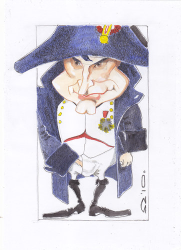 Cartoon: Napoleon (medium) by zed tagged caricature,portrait,politician,war,europe,emperor,france,ajaccio,bonaparte,napoleon