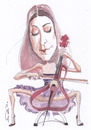 Cartoon: Ana Rucner (small) by zed tagged ana rucner croatia musician violoncello