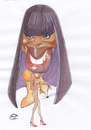 Cartoon: Naomi Campbell (small) by zed tagged naomi campbell london super model uk famous people portrait caricature