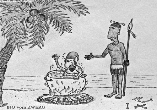 Cartoon: bio vom zwerg (medium) by schmidibus tagged zwerg,bio