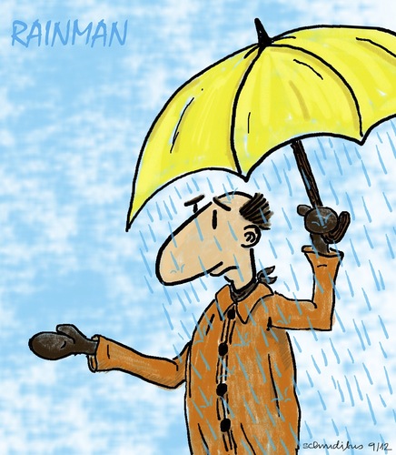 Cartoon: rainman (medium) by schmidibus tagged unglück,schirm,regen