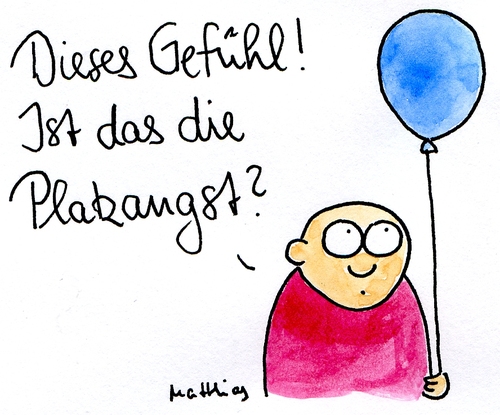 Cartoon: Platzangst (medium) by Matthias Schlechta tagged gefühl,platzangst,ballon