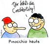 Cartoon: Pinocchio heute (small) by Matthias Schlechta tagged pinocchio,credibilty,nase,glaubwürdigkeit,heute