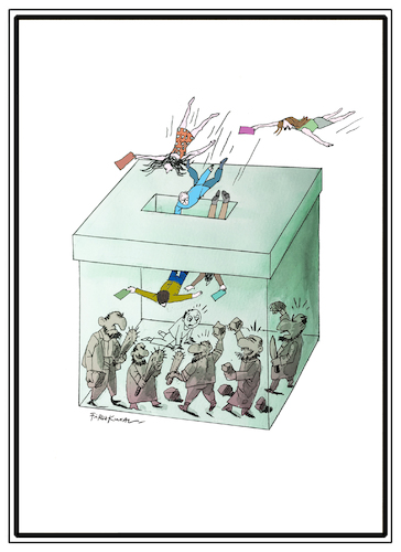 Cartoon: majority win (medium) by firuzkutal tagged election,2023,election,2023