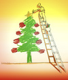 Cartoon: Merry Xmas (small) by firuzkutal tagged xmas,peace,2014,noelle,noel,tree,painter,cartoonist,year