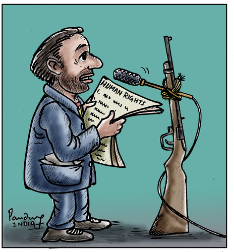 Cartoon: Human Rights (medium) by B V Panduranga Rao tagged human,rights