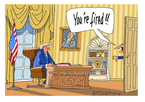 Cartoon: Trump wird rausgefeuert (medium) by Butschkow tagged trump,rausschmiss,trump,rausschmiss