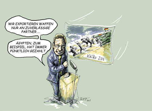 Cartoon: Waffenexportise (medium) by Parallelallee tagged außenpolitik,westerwelle,waffenexport,waffen,panzer,bundesrepublik,rüstungsindustrie,rüstungsexporte