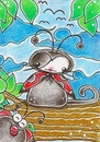 Cartoon: Kitty or Ladybug (small) by Metalbride tagged katze