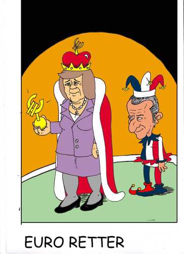 Cartoon: merkel (medium) by kader altunova tagged merkel,sarkozy,euro