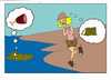 Cartoon: krokodil (small) by kader altunova tagged tasche,leder,frau,krokodil,wasser