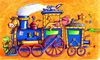 Cartoon: Lokomotive (small) by Jupp tagged lokomotive,illustration,kinderbuch,tiere,bahn,train,animals