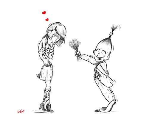 Cartoon: Love cancels appearances (medium) by yara tagged love,cancels,appearances