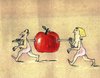 Cartoon: Adam And Eva  Apples Burden (small) by huseyinaluc tagged apple,burden