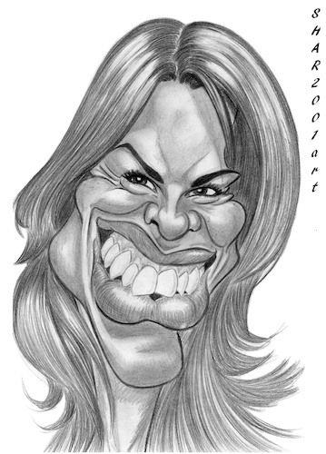 Cartoon: Hilary Swank (medium) by shar2001 tagged caricature,hilary,swank