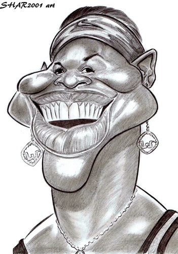 Cartoon: Serena Williams (medium) by shar2001 tagged williams,serena,caricature