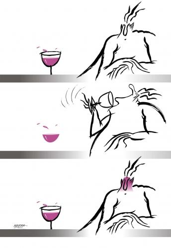 Cartoon: Wine (medium) by Nekra tagged wine