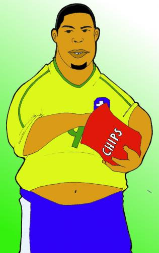 Cartoon: Ronald MC Donaldo (medium) by Playa from the Hymalaya tagged soccer,ronaldo,sport,fat,eat,brazil