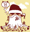 Cartoon: Santa vs. Gingies (small) by Playa from the Hymalaya tagged santa,claus,weihnachtsmann,christmas,weihnachten,xmas,gingerbread,lebkuchen,lebkuchenmann,milk,milch