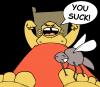 Cartoon: You suck! (small) by Playa from the Hymalaya tagged midge,gnat,suck,blood,insect,angry,man