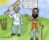 Cartoon: Anna Hazare and Ramdev Sath Sath (small) by gursharanthecartoonist tagged baba ramdev anna hazare bahrishtachaar lok pal bill punjabi